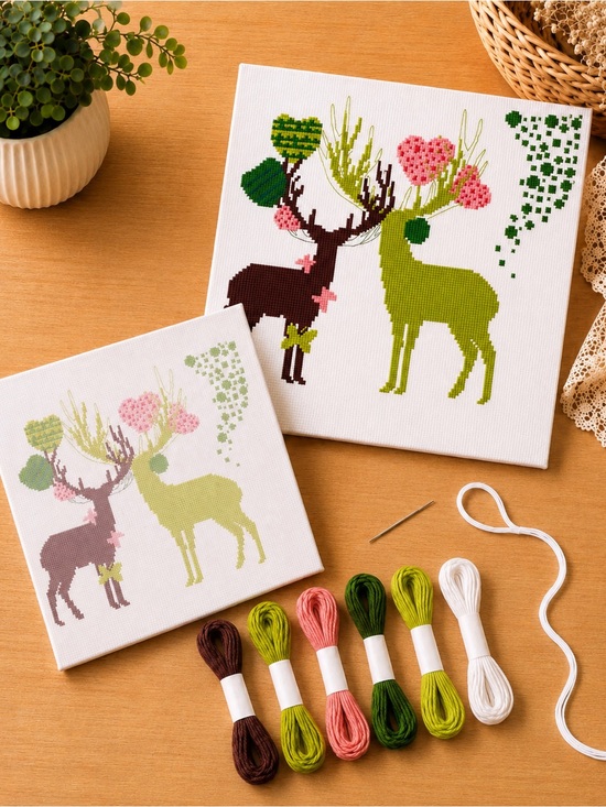 Maydear Other - Abstract Deer Stamped Cross Stitch Kit